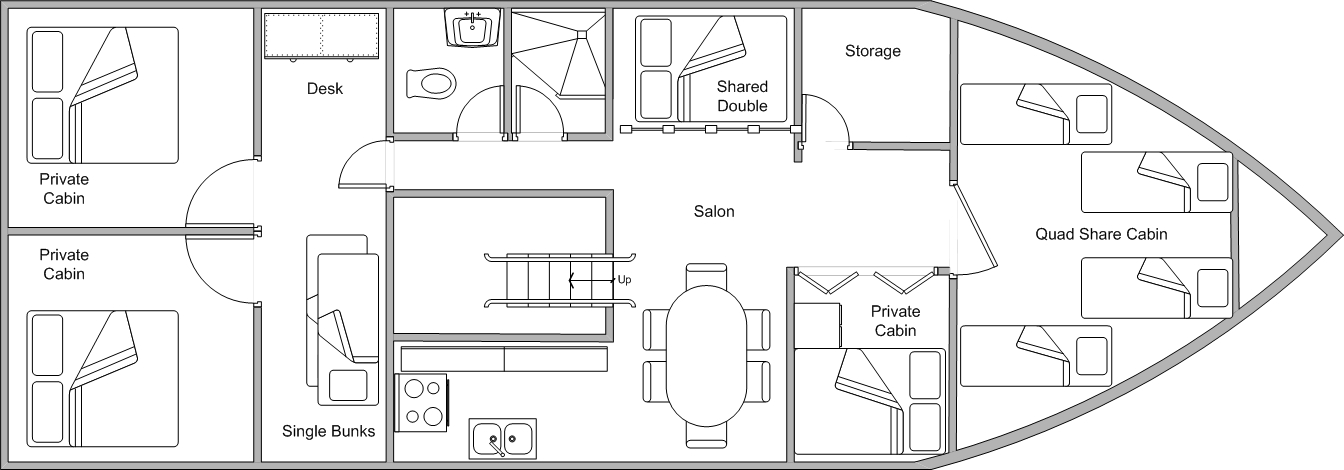 Coral Sea Dreaming Cabin Layout